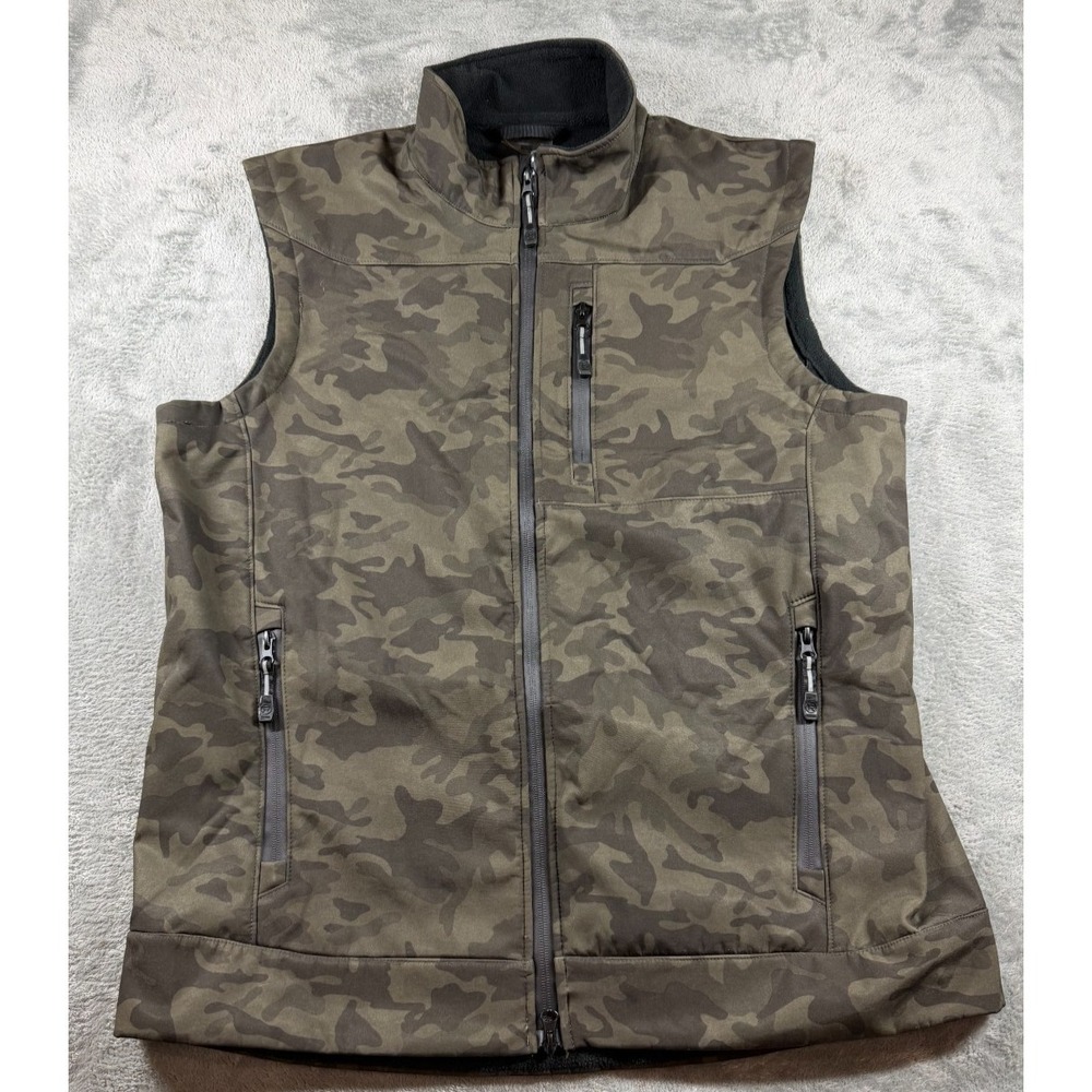 Roper Camo Softshell Vest Men's XL Full Zip Fleece Lined Outdoor Hunting